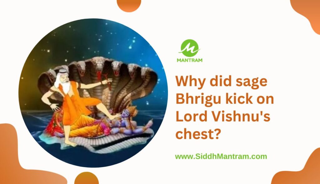 Why did sage Bhrigu kick Lord Vishnus chest